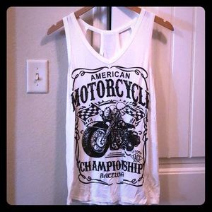 White Motorcycle Tank